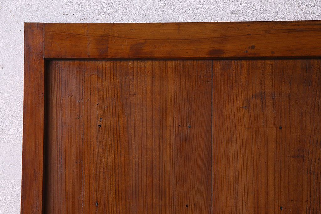 和製アンティーク　古いヒノキ材の質感が味のあるドア(扉)