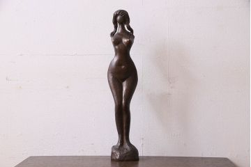 アンティーク雑貨　木内克　エーゲ海に捧ぐ　ブロンズ裸婦・木箱付き