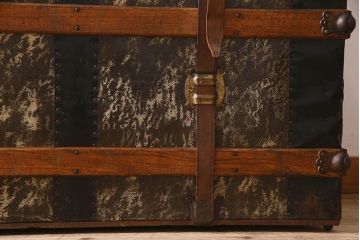アンティーク雑貨　 1940年頃　古い質感が味のあるアンティークトランク(収納箱)(1)