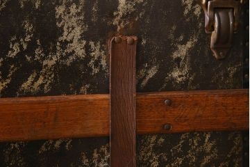アンティーク　 1940年頃　古い質感が味のあるアンティークトランク(収納箱)(1)