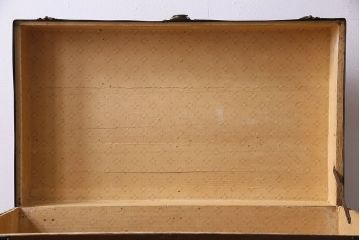 アンティーク雑貨　1940年頃　古い質感が味のあるアンティークトランク(収納箱)(2)