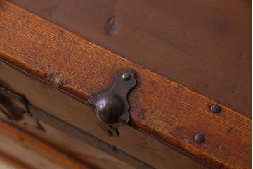 アンティーク雑貨　1940年頃　古い質感が味のあるアンティークトランク(収納箱)(2)