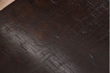 アンティーク家具　 和製アンティーク　朴の木材　鉄脚テーブル(アイアンテーブル、作業台、花台)