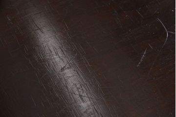 アンティーク家具　 和製アンティーク　朴の木材　鉄脚テーブル(アイアンテーブル、作業台、花台)