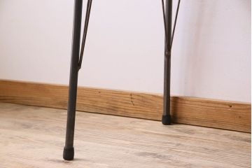 アンティーク家具　 和製アンティーク　朴の木材　鉄脚テーブル(アイアンテーブル、作業台、花台)