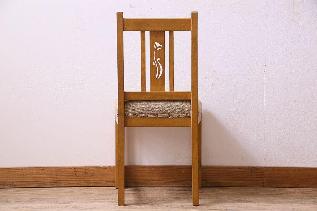 レトロ家具　レトロでかわいらしい　ブナ材のチェア(椅子)