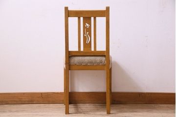 レトロ家具　レトロでかわいらしい　ブナ材のチェア(椅子)