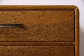 レトロ家具　昭和レトロ　古いナラ材の小引き出し(小物入れ、小物収納)