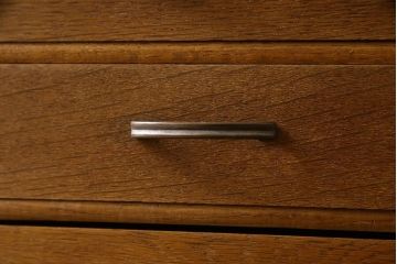 レトロ家具　昭和レトロ　古いナラ材の小引き出し(小物入れ、小物収納)