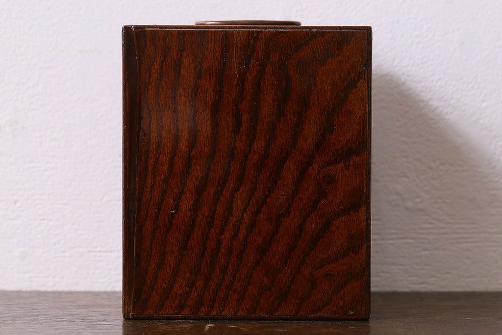 アンティーク家具　漆塗り!庄内産　総欅材でつくられた小引き出し(印箱、小物収納)