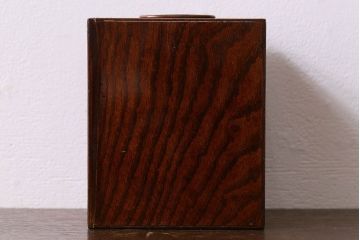 アンティーク家具　漆塗り!庄内産　総欅材でつくられた小引き出し(印箱、小物収納)