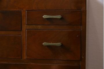 アンティーク雑貨　昭和レトロ　古い木製の裁縫箱(小引き出し、小物収納)