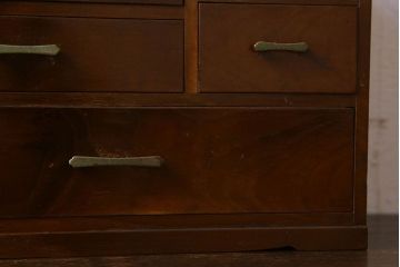 アンティーク雑貨　昭和レトロ　古い木製の裁縫箱(小引き出し、小物収納)