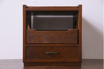レトロ家具　桑材　桐材　昭和レトロの小引き出し(煙草盆、小物収納)