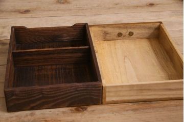 レトロ家具　桑材　桐材　昭和レトロの小引き出し(煙草盆、小物収納)