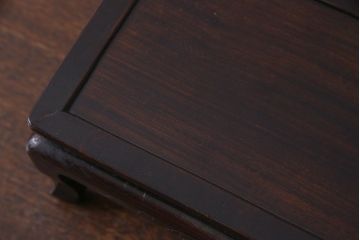 アンティーク雑貨　銀象嵌入り!和製アンティーク　唐木材の花台(飾り台)