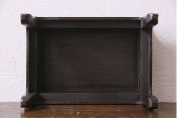 アンティーク雑貨　銀象嵌入り!和製アンティーク　唐木材の花台(飾り台)