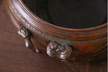 アンティーク雑貨　古民具・骨董　晴雲(原惣右衛門)作　斑紫銅香炉