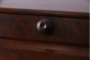 北海道民芸家具　高級感あふれる片袖ライティングビューロー(机)&チェア(椅子)セット