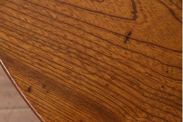 和製アンティーク　栓材　ちゃぶ台をリメイクした鉄脚丸テーブル(ラウンドテーブル、センターテーブル)