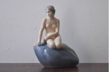 アンティーク雑貨　ロイヤルコペンハーゲン(ROYAL COPENHAGEN)　リトル・マーメイド　人魚像(置物)