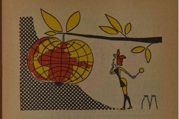 アンティーク雑貨　ビンテージ　1960年頃　ハンガリー製　レトロな雑誌(古書、英字本)(3)