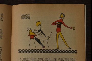 アンティーク雑貨　ビンテージ　1960年頃　ハンガリー製　レトロな雑誌(古書、英字本)(3)
