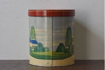 アンティーク雑貨　イギリスビンテージ　レトロなティン缶(ブリキ缶、小物入れ)