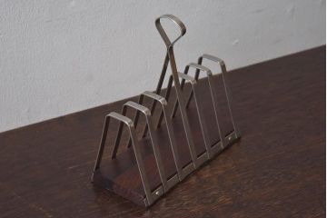 アンティーク雑貨　ビンテージ　デンマーク製　ペーパーナプキンホルダー・ステンレススチール
