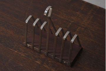 アンティーク雑貨　ビンテージ　デンマーク製　ペーパーナプキンホルダー・ステンレススチール