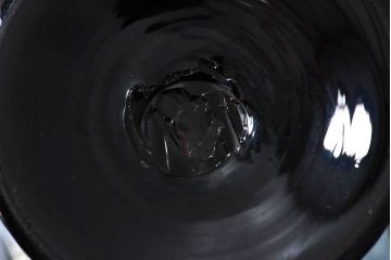 アンティーク雑貨　大正期　エナメル脚乳白水玉　碗型氷コップ