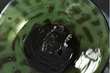 アンティーク雑貨　大正昭和期　籠目文　乳白ぼかしがお洒落な氷コップ(1)