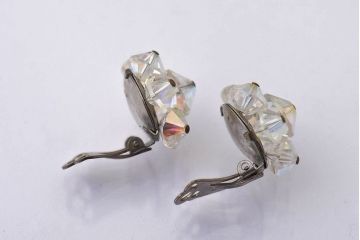 アンティーク雑貨　オーロラストーン　ビンテージイヤリング