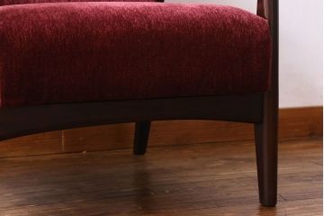 松本民芸家具　77型 曲肘　ビンテージアームチェア(1人掛けソファ)(定価23万)