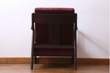 松本民芸家具　77型 曲肘　ビンテージアームチェア(1人掛けソファ)(定価23万)