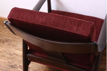 松本民芸家具　77型 曲肘　ビンテージアームチェア(1人掛けソファ)(定価23万)