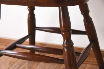 中古　ビンテージ　秋田木工　背もたれがお洒落なスティックバックチェア(椅子)(1)