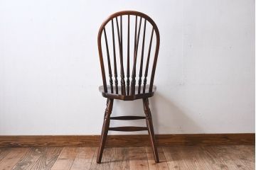 中古　ビンテージ　秋田木工　背もたれがお洒落なスティックバックチェア(椅子)(1)