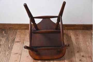 中古　ビンテージ　秋田木工　背もたれがお洒落なスティックバックチェア(椅子)(1)