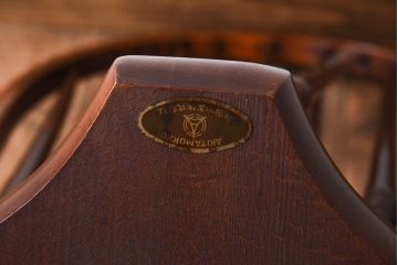中古　ビンテージ　秋田木工　背もたれがお洒落なスティックバックチェア(椅子)(1)
