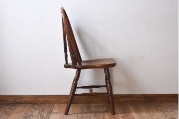中古　ビンテージ　秋田木工　背もたれがお洒落なスティックバックチェア(椅子)(2)