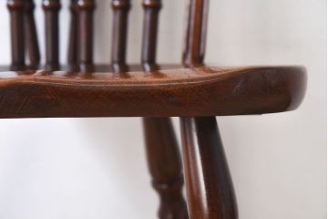 中古　ビンテージ　秋田木工　背もたれがお洒落なスティックバックチェア(椅子)(2)