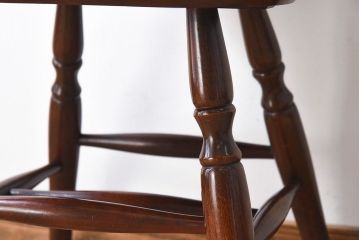 中古　ビンテージ　秋田木工　背もたれがお洒落なスティックバックチェア(椅子)(2)