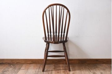 中古　ビンテージ　秋田木工　背もたれがお洒落なスティックバックチェア(椅子)(2)