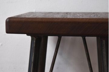 アンティーク雑貨　ラフジュ工房オリジナル　シンプルで使いやすい角ハイスツール(椅子、チェア、イス)