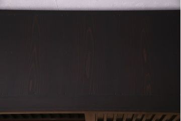 【0様ご成約済み】古民具・骨董　六尺　縦桟引き戸の収納箪笥ローボード(水屋箪笥、リビングボード、テレビボード、テレビ台、キャビネット、収納棚)