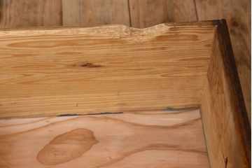 アンティーク家具　古民具・骨董　六尺　明治大正期　前面檜材!収納箪笥サイドボード(水屋箪笥)