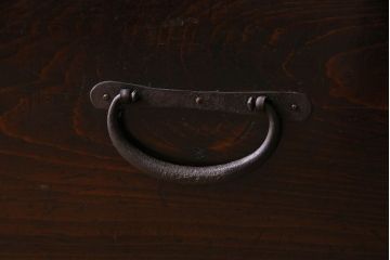 アンティーク家具　古民具・骨董　六尺　明治大正期　前面檜材!収納箪笥サイドボード(水屋箪笥)