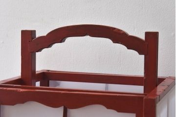 アンティーク雑貨　希少!朱塗りが魅力的な江戸時代の行灯(フロアスタンド)