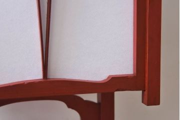 アンティーク雑貨　希少!朱塗りが魅力的な江戸時代の行灯(フロアスタンド)